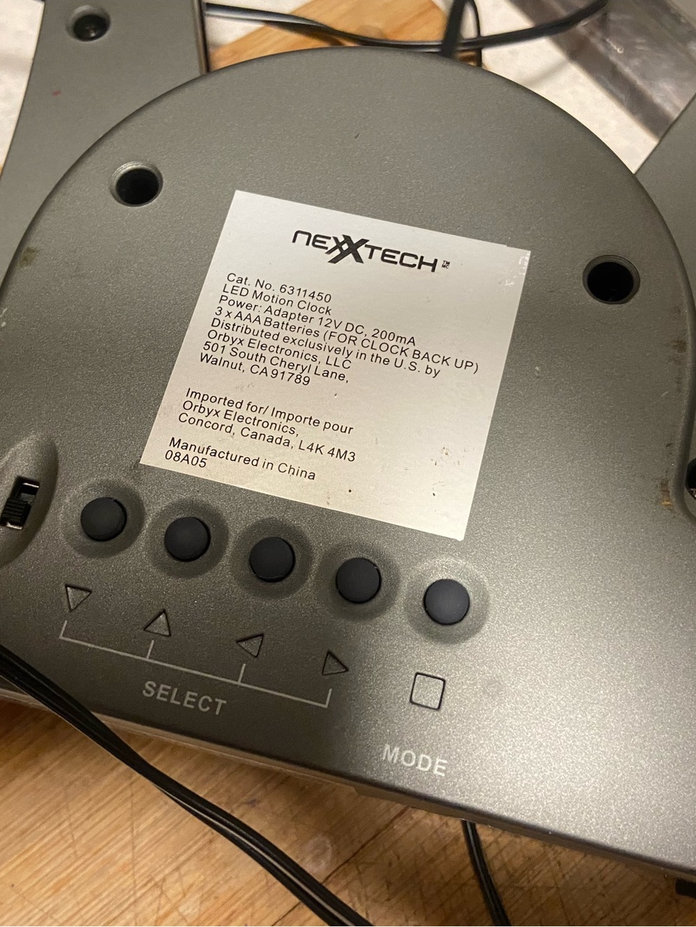 Nexxtech LED motion clock - Picture 8 of 9